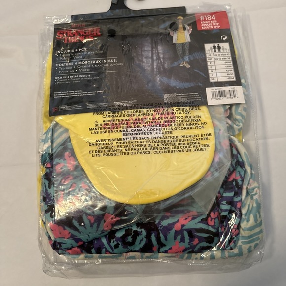 New Stranger Things Argyle Adult‎ Costume Cosplay 4PCS Men's XS/S - Picture 3 of 5